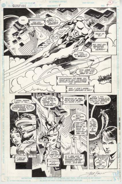 Gunfire #5, Page 11 By Steve Erwin, 1994, Dc Comics, Original Comic Art, Signed