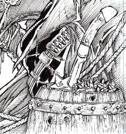 Gunslinger Spawn #18. Original, drawing, B/W, sketch cover art by Calvin Henio