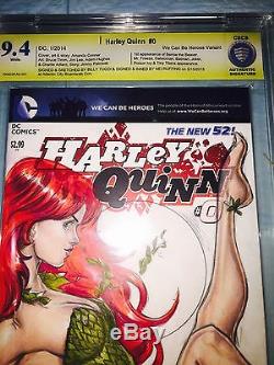 HARLEY QUINN #0 BLANK SKETCH COVER ART By NEI RUFFINO & BILLY TUCCI 1 Of 1 HOT