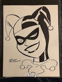 HARLEY QUINN Sketch By BRUCE TIMM Original Art on 8.5x11 SDCC