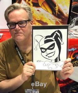 HARLEY QUINN Sketch By BRUCE TIMM Original Art on 8.5x11 SDCC