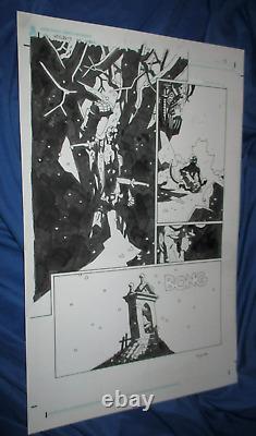 HELLBOY IN HELL #9 Original Art Page #19 by Mike Mignola (Baby Hellboy)