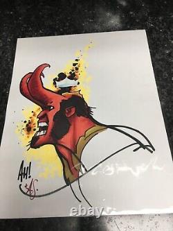 HELLBOY Original Art Sketch Commission by ADAM HUGHES ALLISON SOHN Colors