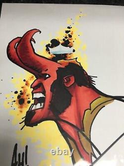 HELLBOY Original Art Sketch Commission by ADAM HUGHES ALLISON SOHN Colors