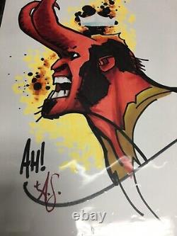 HELLBOY Original Art Sketch Commission by ADAM HUGHES ALLISON SOHN Colors