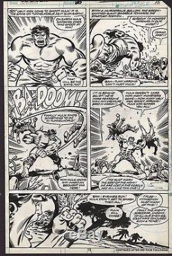 HERB TRIMPE INCREDIBLE HULK DEFENDERS #80 MARVEL Original Comic Bronze Art 1979