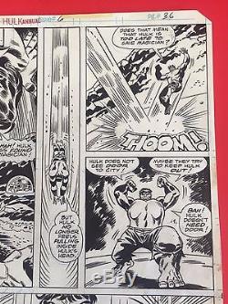 Herb Trimpe Mike Esposito Incredible Hulk Annual # 6 Page 36 Original Art