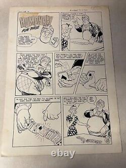 HUMPHREY #19 original comic art 1 PAGE STORY 1951 CARD TRICKS PRUNEY PENNYWORTH