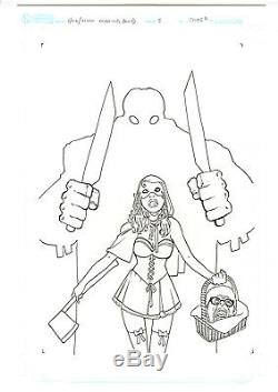 Hack/Slash #5 ORIGINAL Comic Art Cover Page Variant GGA Seeley Red Riding Hood