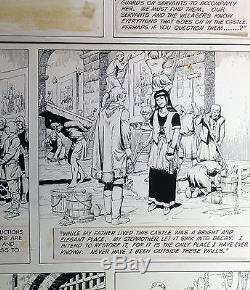 Hal Foster Prince Valiant Sunday Comic Strip #1746, Original Art, 7-26-1970