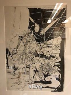 Harbinger 3 Original Cover Art 1st Appearance Of Ax Pre-Unity Valiant Comics