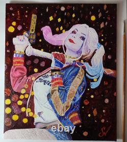 Harley Quinn (10x12in) Original Comic Art by Mykhailo Samsonov Handmade Painting