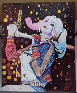 Harley Quinn (10x12in) Original Comic Art by Mykhailo Samsonov Handmade Painting