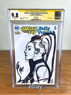 Harley Quinn Comic Sketch Cover Original Art Adam Hughes Graded CGC 9.8