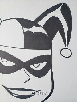 Harley Quinn Original Sketch Art by Bruce Timm 8.5x11