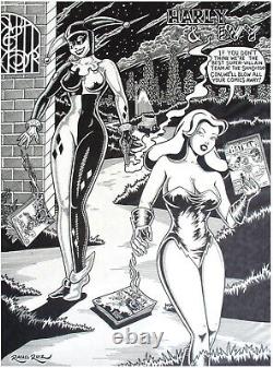 Harley Quinn & Poison Ivy Original Art San Diego Comic Con Program Book (1995)