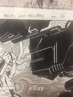 Harley Quinn Suicide Squad April Fools Pg 29 Jim Lee Original Artwork Signed P