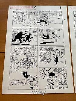 Heathcliff Funhouse #5 original comic art 2 pgs HORSERACE SCARNOSE STAR MARVEL