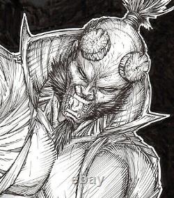 Hellboy. Original, B/W, comic art, sketch, drawing by Calvin Henio