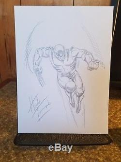 Herb Trimpe original art! Full figure pencil sketch of Wolverine on 9×12. Signed