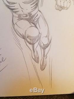 Herb Trimpe original art! Full figure pencil sketch of Wolverine on 9×12. Signed