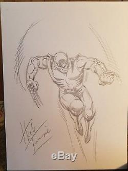 Herb Trimpe original art! Full figure pencil sketch of Wolverine on 9×12. Signed