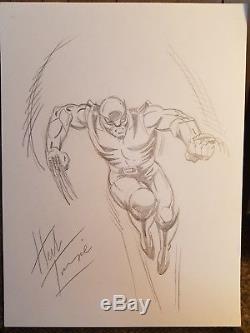 Herb Trimpe original art! Full figure pencil sketch of Wolverine on 9×12. Signed