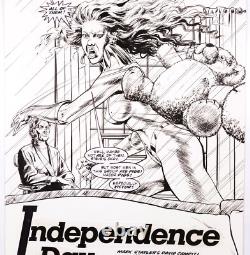 Hero Alliance #14 Pg 1 Original Splash Page Comic Art. Michal Dutkiewicz. 1991 Hero Alliance #14 Pg 1 Original Splash Page Comic Art. Michal Dutkiewicz. 1991