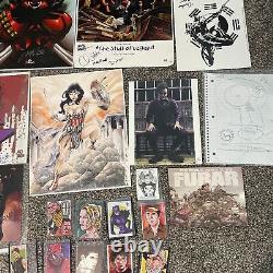 Huge Comic Art Collection Posters, Drwaings, Cards, & Comics