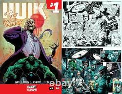 Hulk #1 Mark Bagley Original Art Double Page Splash Mark Waid Story with Banner
