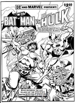 Hulk Vs Batman Dc Marvel Collaboration Hand Inked