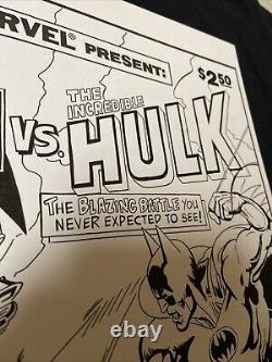 Hulk Vs Batman Dc Marvel Collaboration Hand Inked