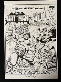 Hulk Vs Batman Dc Marvel Collaboration Hand Inked