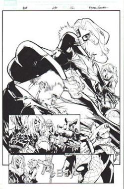 Humberto Ramos Black Cat, Spider-man Splash Original Art-2010! Free Shipping