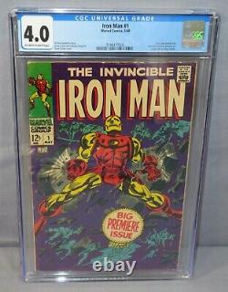 IRON MAN #1 (Origin retold) CGC 4.0 VG Marvel Comics 1968 Gene Colan cover & art