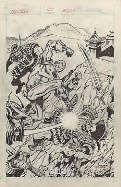 IRON MAN #100 Splash Page RECREATION Original Art by GEORGE TUSKA 1998 MARVEL