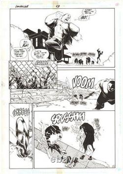 Impulse #13 p. 11 Impulse Rescue from Guard Dogs 1996 art by Humberto Ramos