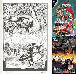 Infinite Crisis Tom Derenick Original Art Splash Page Zatanna Doomsday Flash +