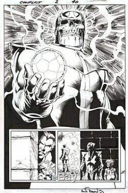 Infinity Conflict Alan Davis Original Skull Art Splash Page Thanos Becomes Death