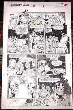 Infinity War #5 Pg. 9 Original Comic Art Page 7 Images of Thanos! Ron Lim