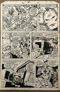 Invaders Original Comic Art Marvel Issue #36 Pg #2 Kupperberg/Stone Art