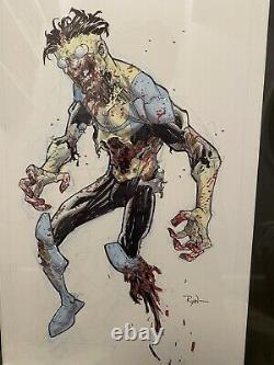 Invincible Zombie Original Art by Ryan Ottley Image Walking Dead Robert Kirkman
