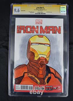 Iron Man 1 Marvel 2013 NM+ CGC SS 9.6 Chris Thorne Sketch Signed Blank