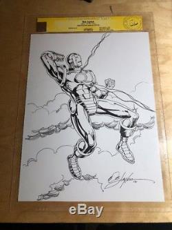 Iron Man by BOB LAYTON CGC SS 2016 Sketch On Board 9x12