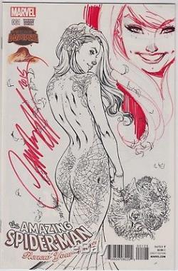 J. SCOTT CAMPBELL Remarque Original Sketch Set MJ and BLACK CAT Spider-Man