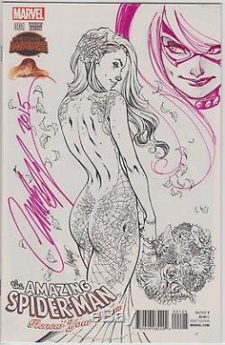 J. SCOTT CAMPBELL Remarque Original Sketch Set MJ and BLACK CAT Spider-Man