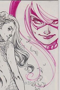 J. SCOTT CAMPBELL Remarque Original Sketch Set MJ and BLACK CAT Spider-Man