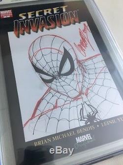 J. Scott Campbell Original Art Sketch Cgc 9.8 Spider-man Secret Invasion 1 Blank