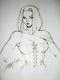 J. Scott Campbell Original Art Sketch White Queen Commission 9x12 Rare