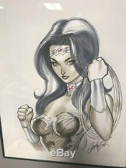 J Scott Campbell Wonder Woman Original Art / Sketch Jsc Rare